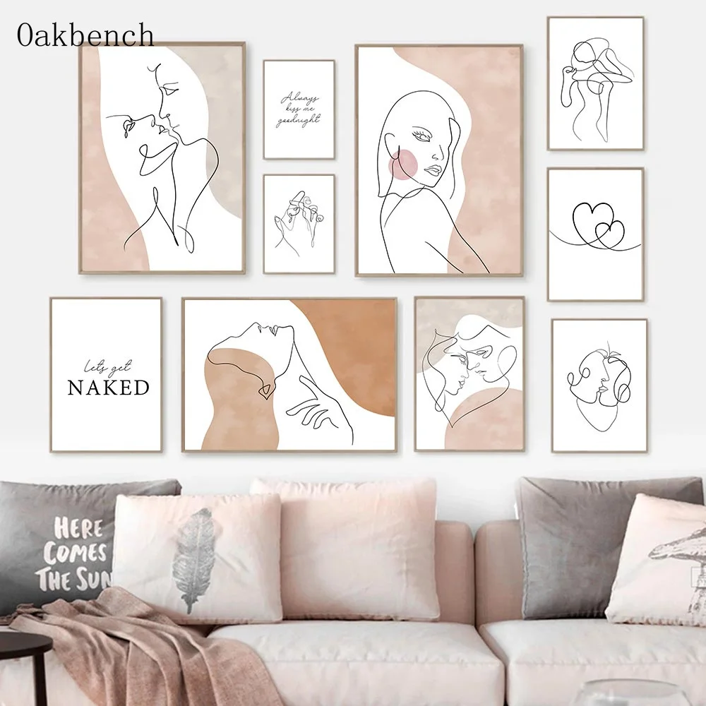 

Abstract Canvas Art Poster Minimalist Drawing Line Prints Boho Wall Pictures Nordic Posters And Prints Living Room Decoration