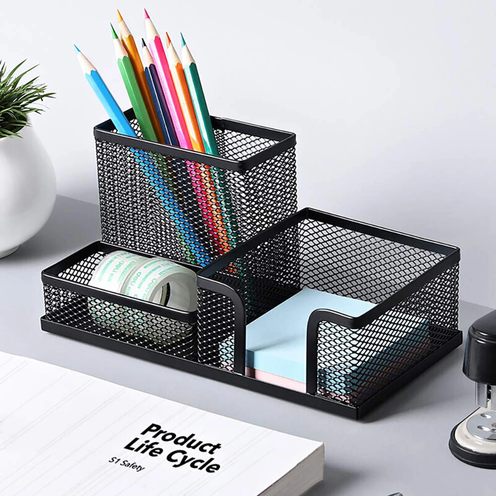 Большой Вместительный сетчатый Настольный чехол для хранения офисных