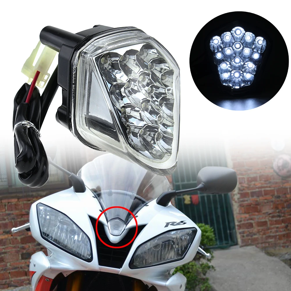 

For YAMAHA YZF R6 2006-20007 Motorcycle Accessories Front Center Marker LED Pilot Light Headlight Headlamp Fog Lamp Head Light
