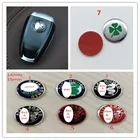 2 шт. 20 шт. 11 мм 14 мм 15 мм Золотой Зеленый Черный ALFA ROMEO Логотип автомобиля Брелок эмблема значок наклейка для Mito Giulietta Spider GT Brera