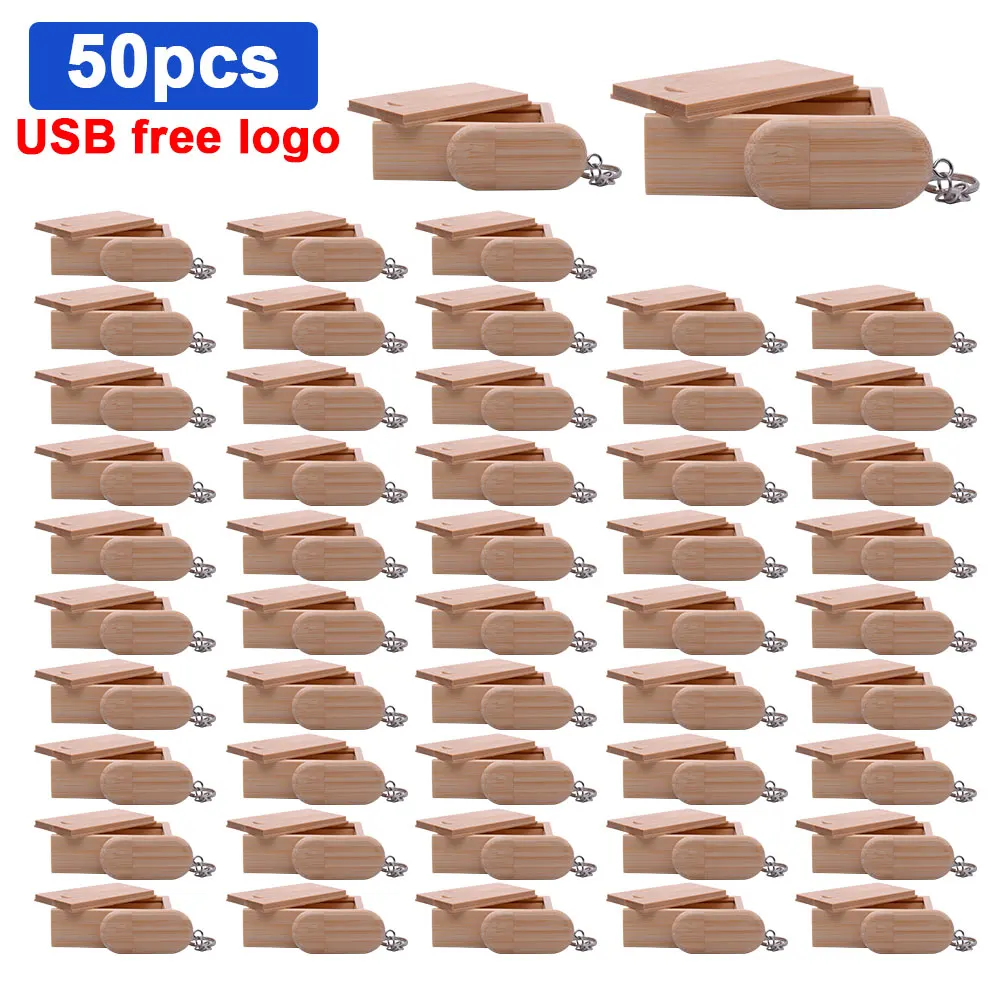 

bulk 50pcs free custom logo Wood usb+box USB 128gb 8gb 4gb Flash Drive pendrive 64GB 32GB 16GB U disk photography wedding gift