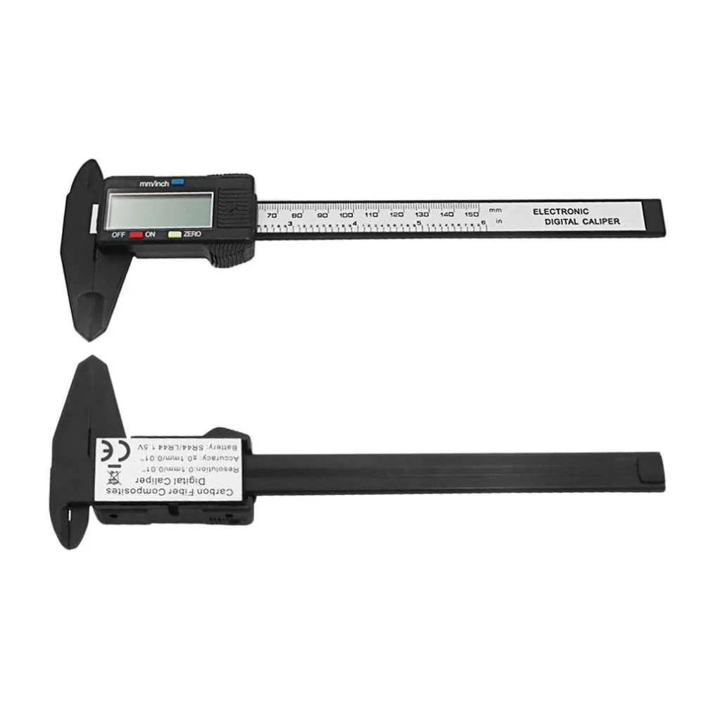 Electronic Digital Display Vernier Caliper 0-150MM Measuring Instrument Internal Diameter External Plastic |