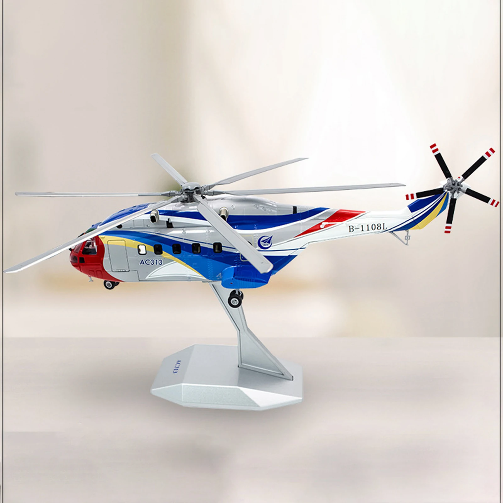

1/55 Metal Military Fighter Plane Toy AC313 Helicopter w/ Stand Collectibles Military Airplanes Helicopter Aircraft Models