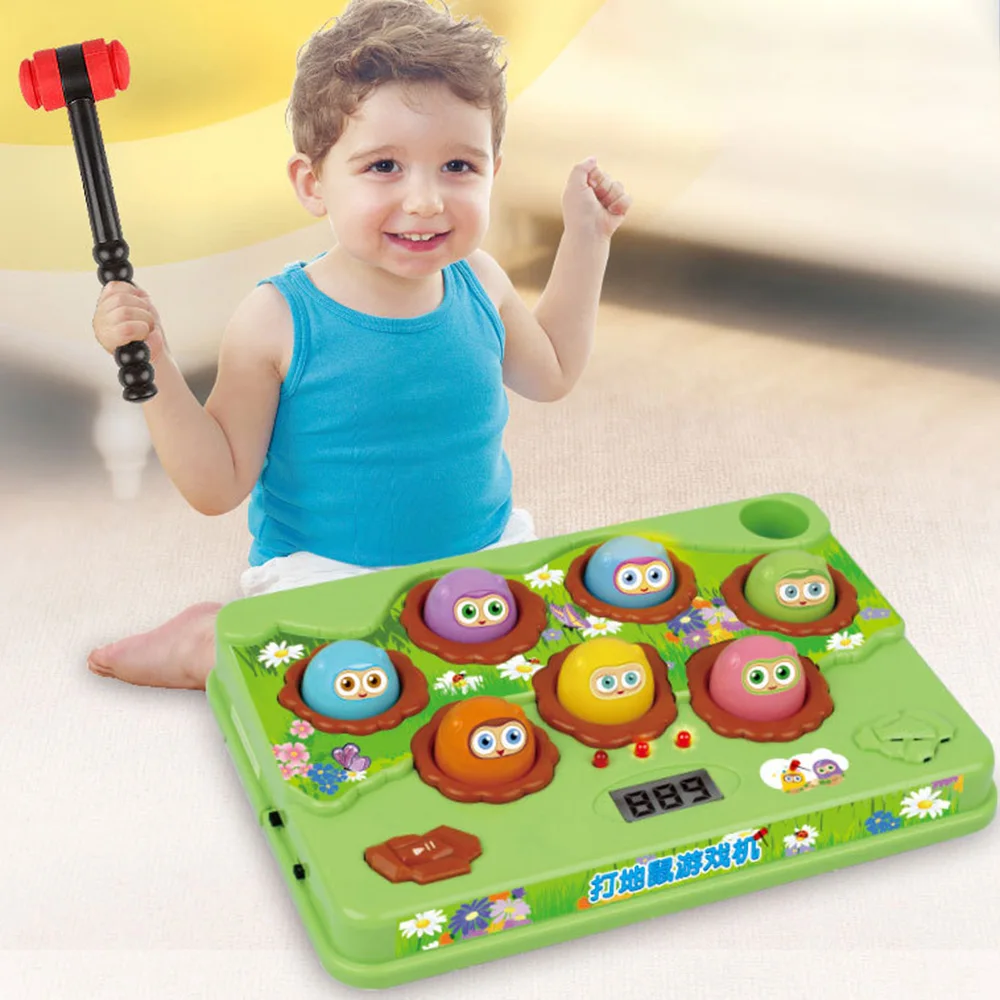 

Children Whac-A-Mole Toys Multifunctional Play Hit Hammering Lights And Sounds Game Educational Interactive Toys Christmas Gift