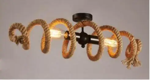 Скандинавский Ретро индустриальный креативный Лофт канделябр из пеньковой