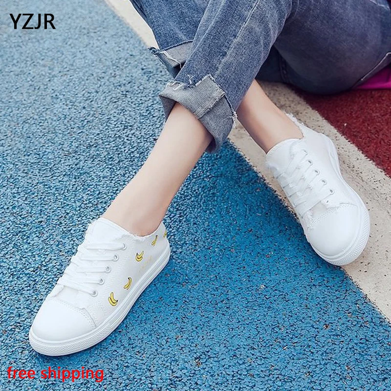 YZJR/бесплатная доставка белая обувь женская коллекция 2019 года сезон весна-лето
