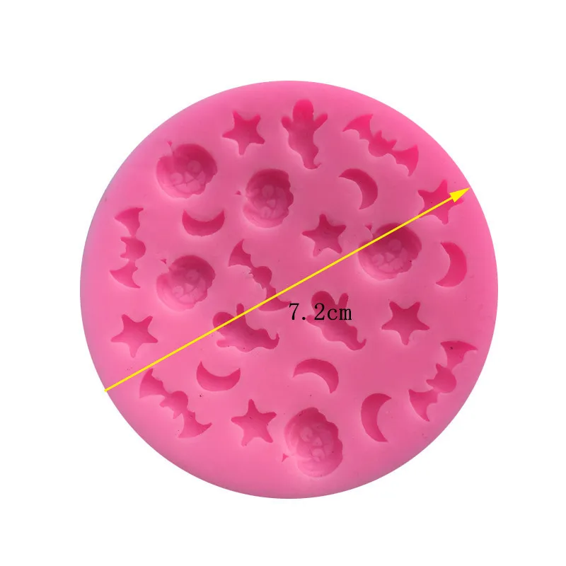 

New Halloween Pumpkin Skull Bat Cake Silicone Mould Handmade Chocolate Fondant Cake Nonstick Baking mold fondant