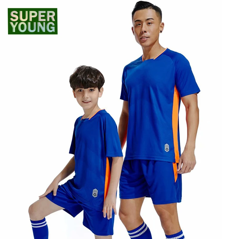 Men Kids Football Jerseys Soccer Uniform Boy Fitness Shirt Gym Shorts Children Running Jogging Suit Training Workout Clothes Set