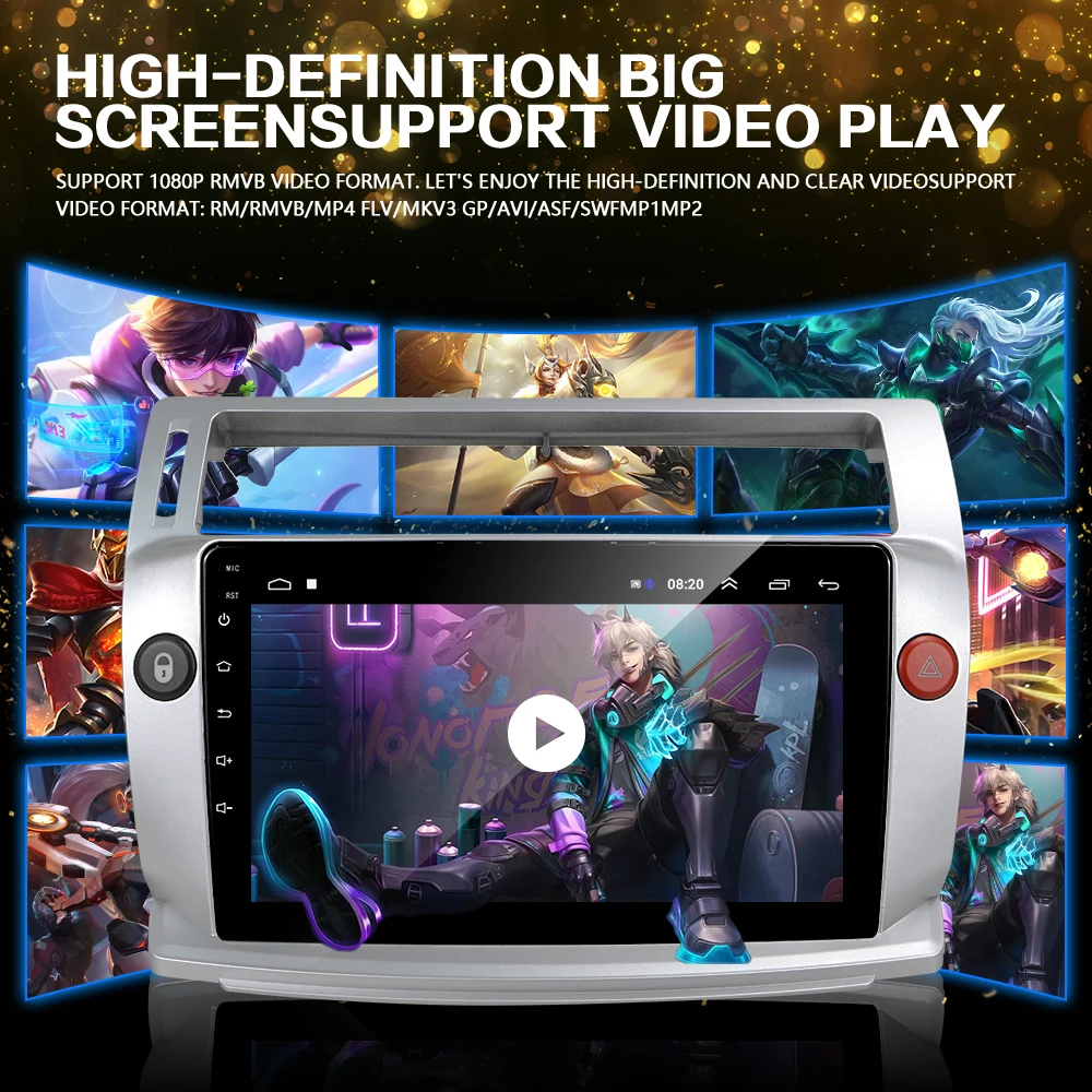 Автомобильный мультимедийный плеер AMPrime мультимедийная стерео система на Android с 9