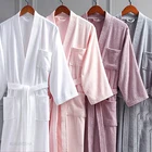 Махровый банный халат из 100% хлопка, женское сексуальное ночное платье, кимоно, банный халат, Мужская одежда для сна с поглощением воды, халат для невесты