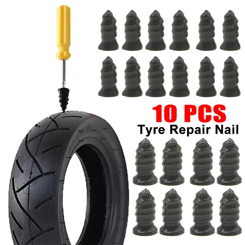 

10Pcs/Bag Vacuum Tyre Repair Nail for Car Trucks Motorcycle Scooter Bike Tire Puncture Repair Tubeless Rubber Nails