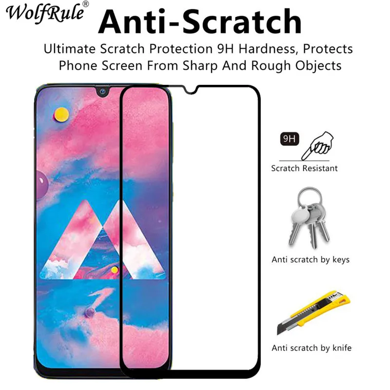 2 piezas de Protector de pantalla LCD para Samsung Galaxy M30S pegamento completo de vidrio para Samsung M30S cubierta completa de vidrio templado 6,4 "pel&iacute;cula de tel&eacute;fono-2