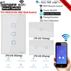 SONOFF T0 СШАЕСВеликобритания TX 123 комплект настенный светильник ель света голосовоесенсорное управление Wifi умный базовый таймер с Alexa Google Home