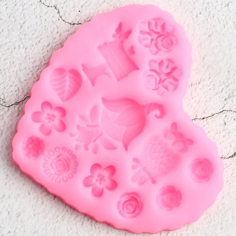 DIY Детские вечерние инструменты для украшения торта Сказочный Сад силиконовые