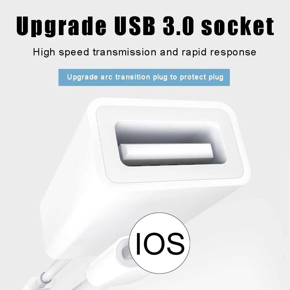 

OTG Adapter for Apple to USB 3.0 Camera Reader For iPhone 11 Pro Max Xs XR X 6 7 8 Plus for iPad Connector Kit Data Cable