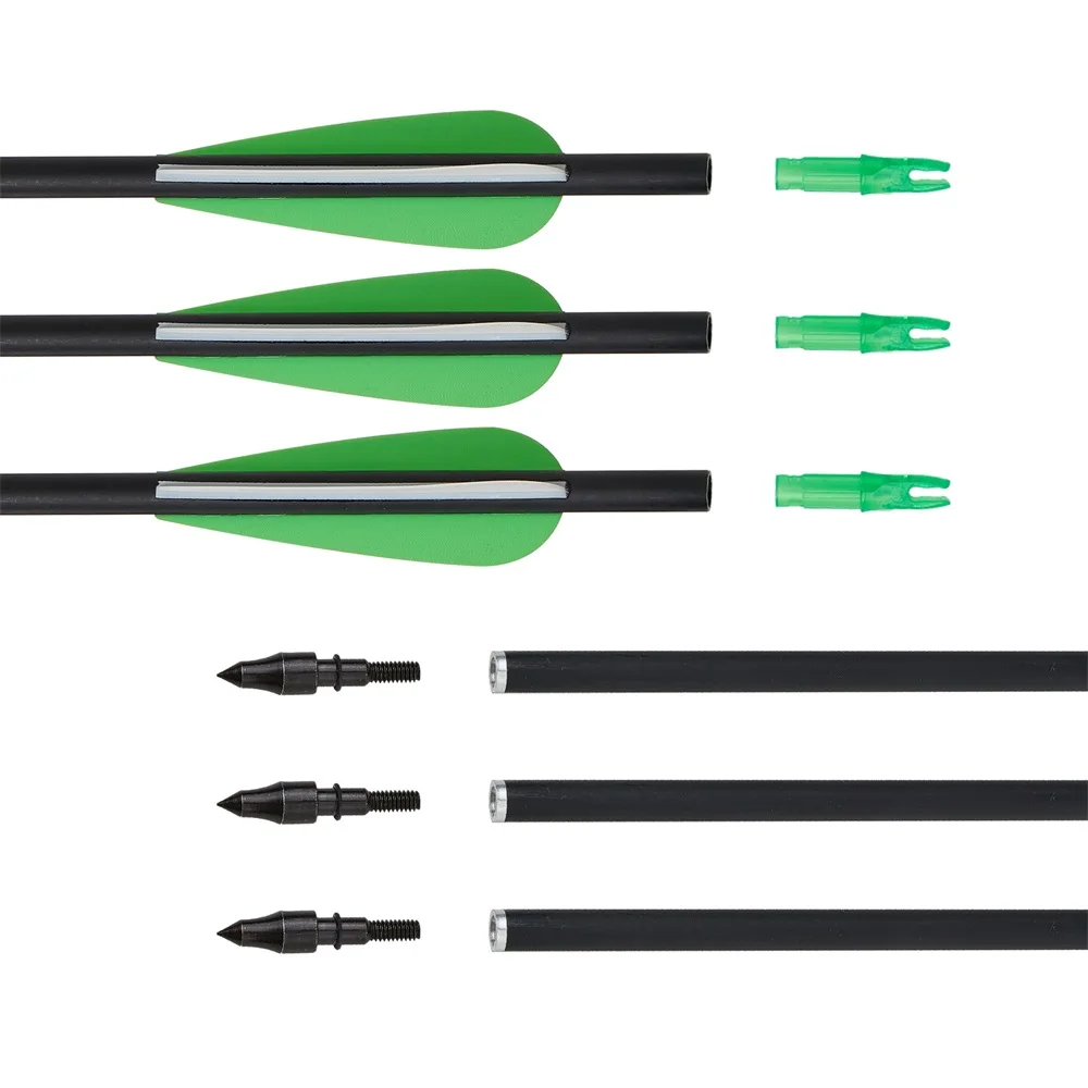 

Tiro con Arco de carbono mixto, 6/12/24 Uds., plumas de TPU de 23 pulgadas de dimetro, 7,8mm, Spine500 para recurvo/arco comp