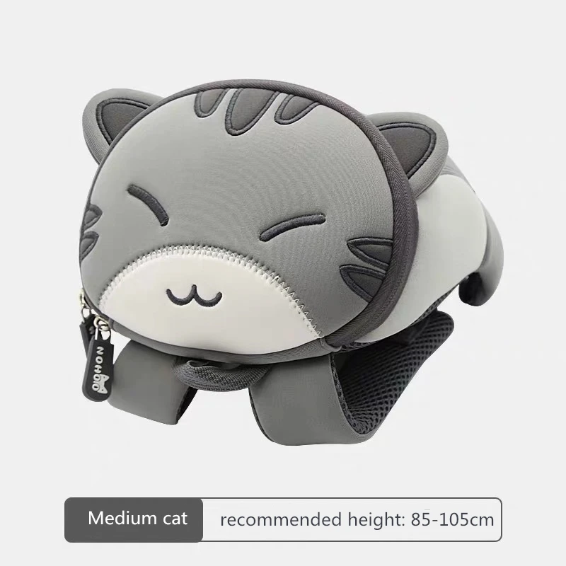 M cat Рюкзак NOHOO с 3D рисунком, Детская сумка для девочек и мальчиков, школьные сумки mochila escolar, милые водонепроницаемые Рюкзаки для детского сада - Цвет: M cat