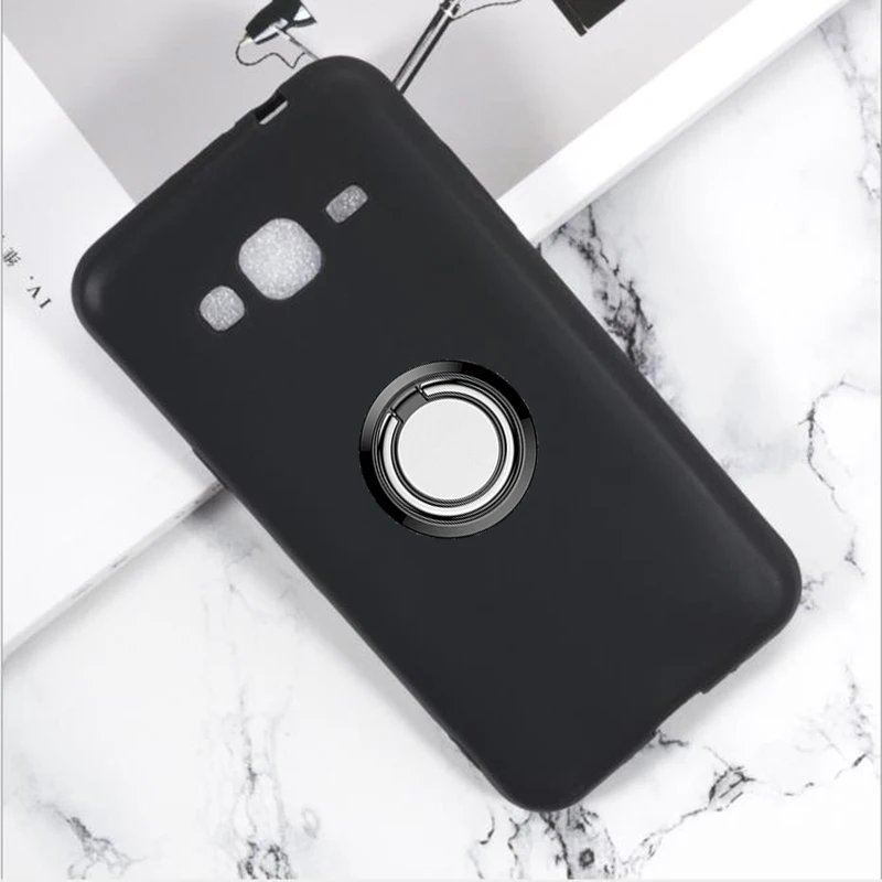 Для Samsung Galaxy J3 (2016) чехол для телефона с держателем на заднем кольце Мягкий силиконовый чехол из ТПУ на J320FN J320F J320A J320P J320H J3109