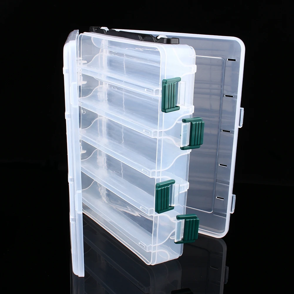 

Dual Layer Fishing Tackle Box Accessories Lures Bait Storage Case Shrimp Boxes for Lure Organizer Baits Pesca Iscas Container