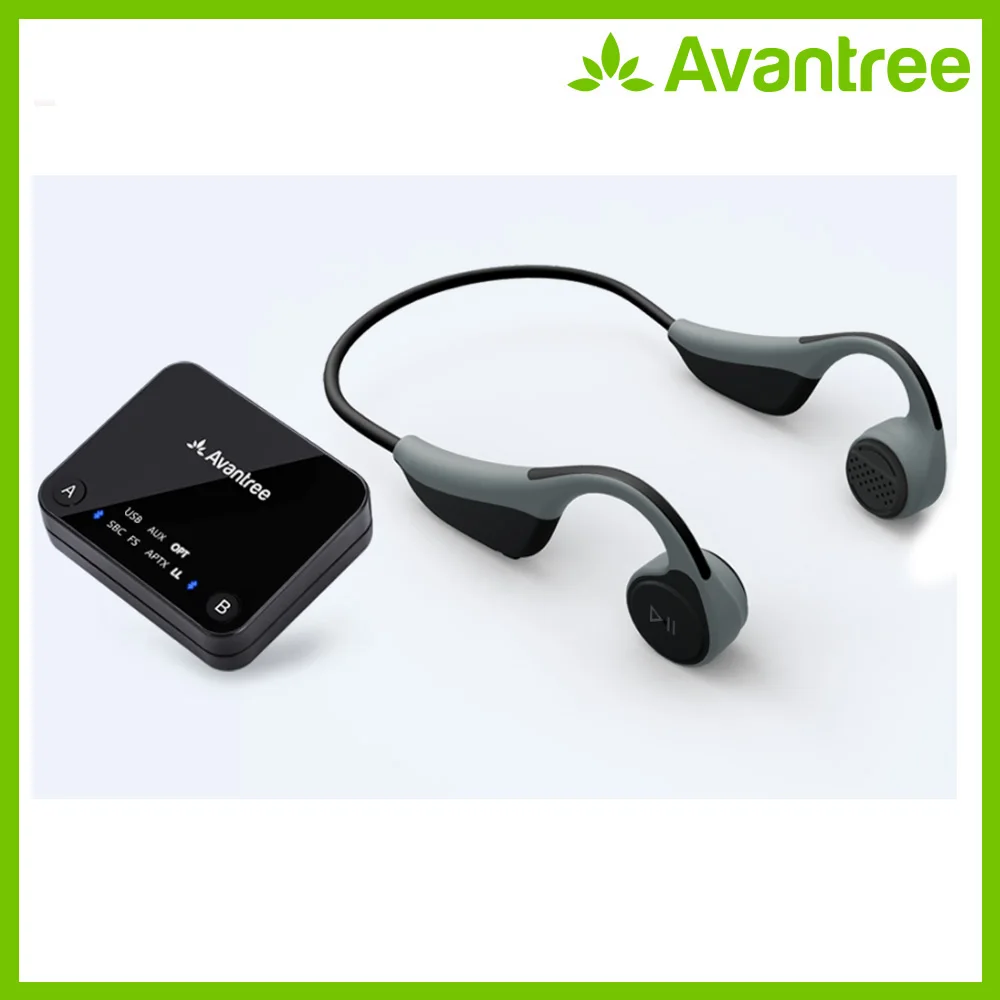 Наушники Avantree с низкой задержкой костной проводимости набор для просмотра ТВ |