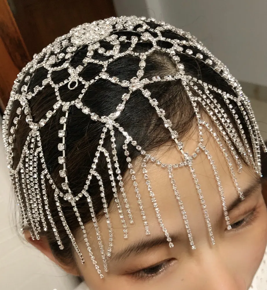 Винтажный свадебный головной убор хрустальные стразы Хлопушка для свадьбы