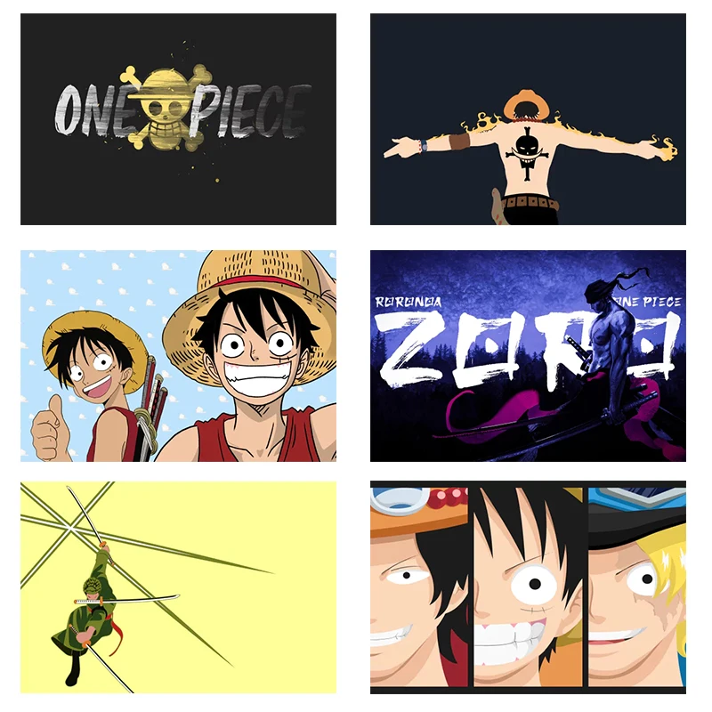 

Anime One Piece Canvas Painting Luffy Soren Francis Thor Nami Character Poster Home Living Room Bedroom Decoration Painting