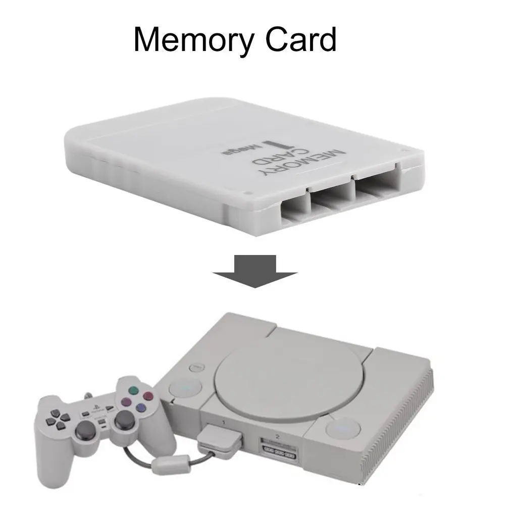 PS1 карта памяти 1 мега для PlayStation One PSX игра Полезная практичная доступная белая м