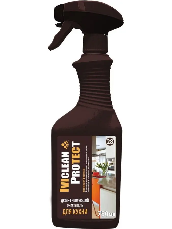 ИВИКЛИН Дезинфицирующий очиститель для кухни триггер (0 75л) | Дом и сад