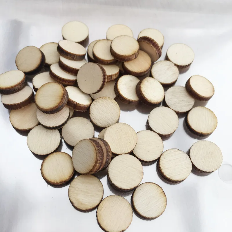 

50PCS 25MM Round Wood Discs for Crafts Blank Unfinished Wood Circle Pieces for Painting Writing and DIY Home Decoration