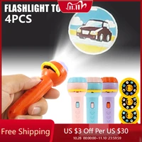 flashlight projector for kids 3 projection slides projector torch light toy 24pcs animal imaging pattern early education toys