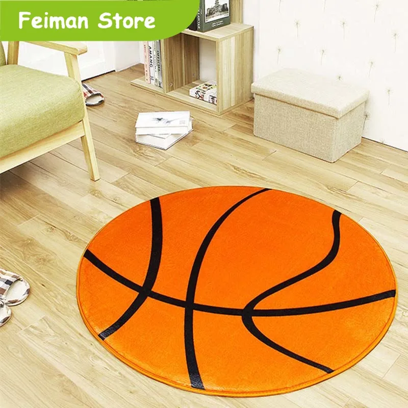 Круглые коврики Баскетбол для гостиной и ковры дома гостиная детский коврик