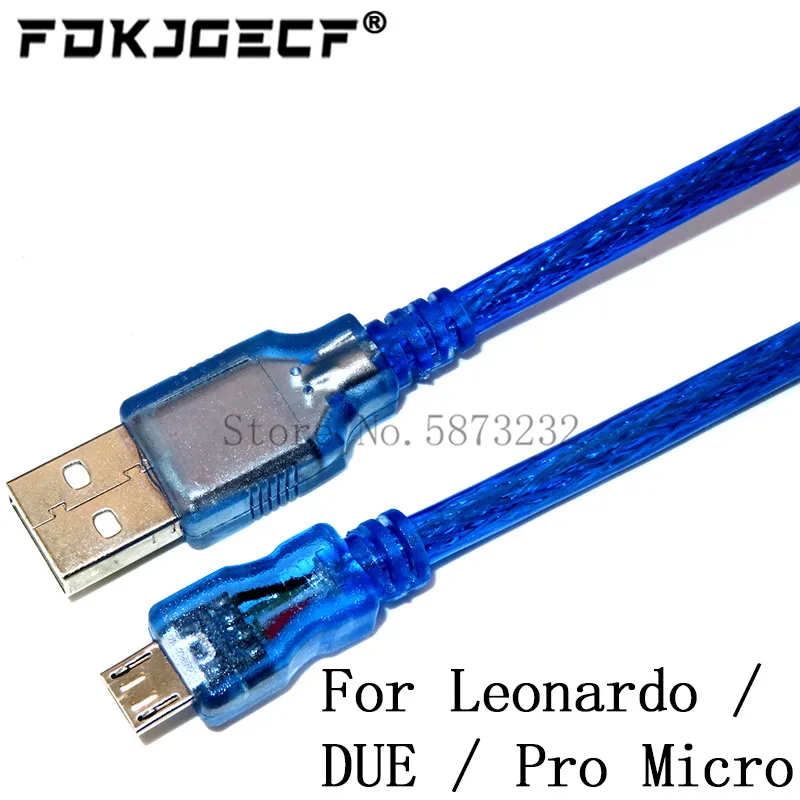 Кабель USB 30 см для Uno r3/Nano/MEGA 2560/Leonardo/Pro micro/DUE Blue высокое качество тип USB/Mini USB/Micro 0 3 м