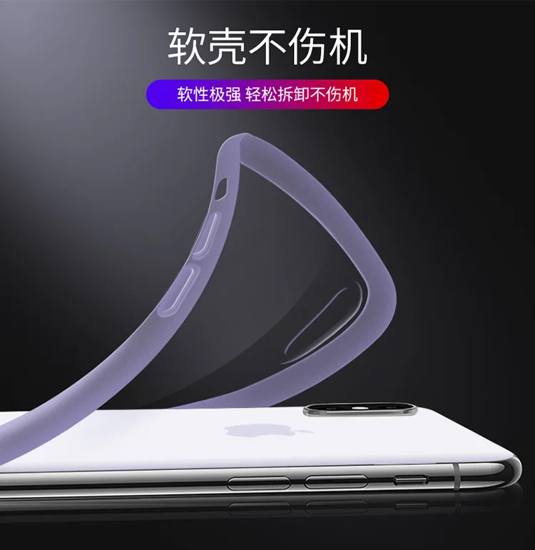 Модные Силиконовые пары мягкий простой сплошной цвет для iPhone XR X Xs Max 8 7 Plus