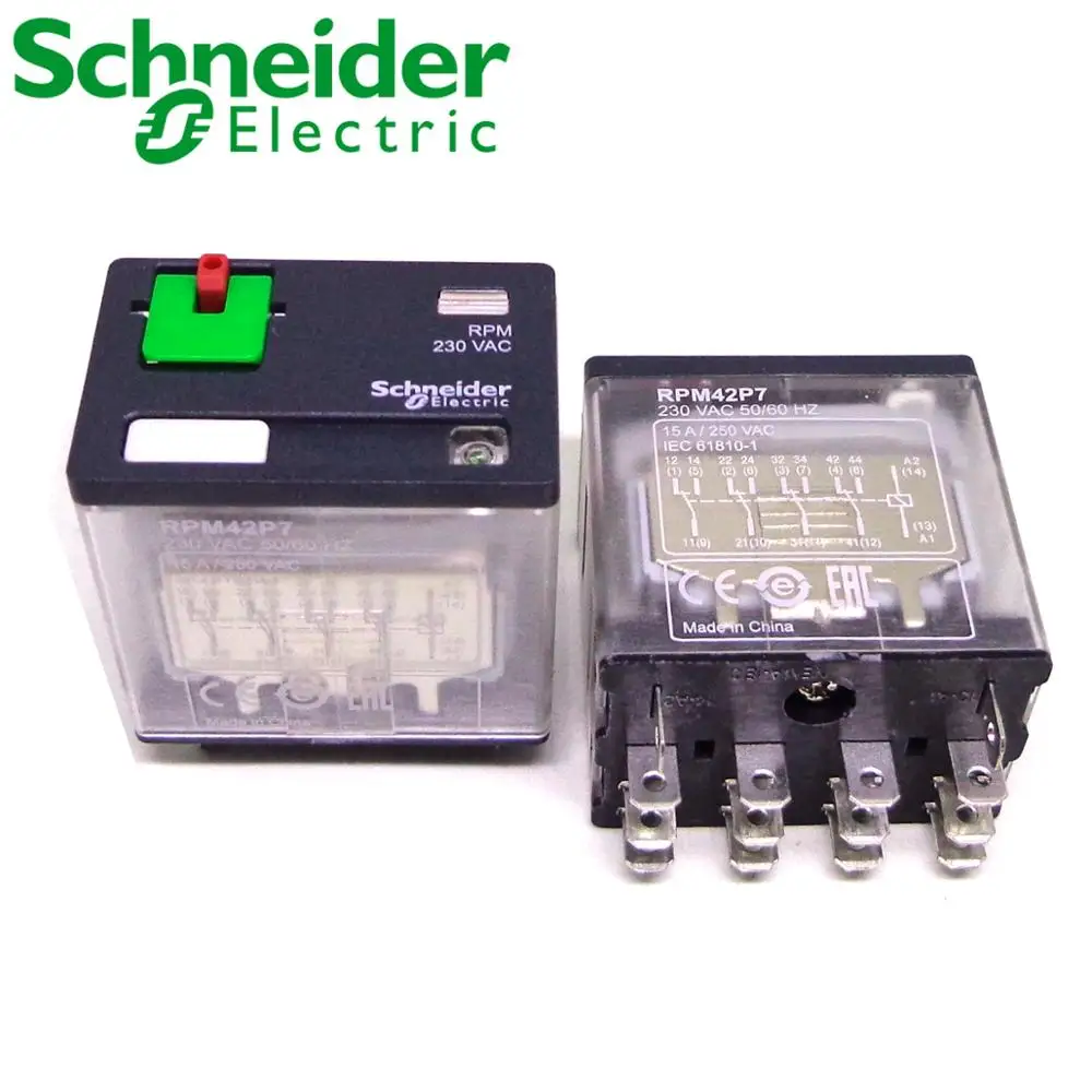 

Schneider relay 5PCS RPM42BD RPM42P7 RPZF4 4CO 15A RELAY+LTB+LED 24VDC 230VAC Brand new and original Schneider relay