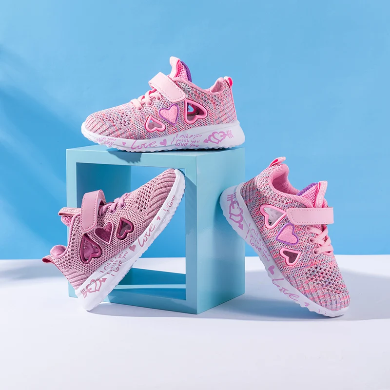 

New Children Mesh Casual Shoes Girl Sneakers Kids Sport Footwear Kids Shoes For Girls Light Shoes Pink Flat Shoes Student Summer