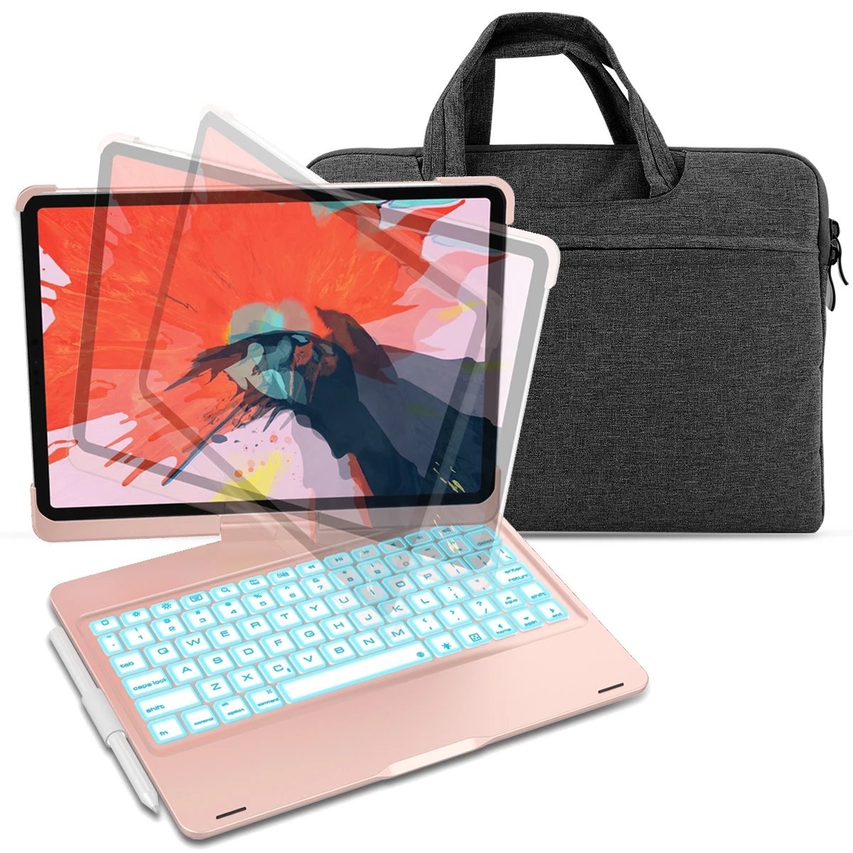 2 США клавиатура чехол для iPad Pro 11 360 градусов вращение bluetooth-клавиатура для планшета чехол с 11-12 дюймов универсальные сумки для планшетов - Цвет: 2