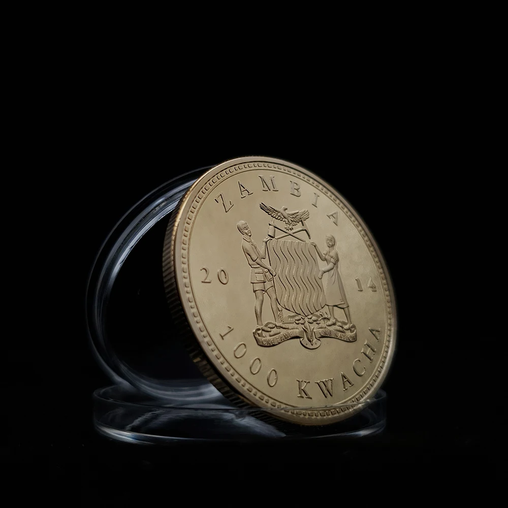 2014 в африканском стиле дикой природы буйвола золотые монеты Challenge Коллекционные