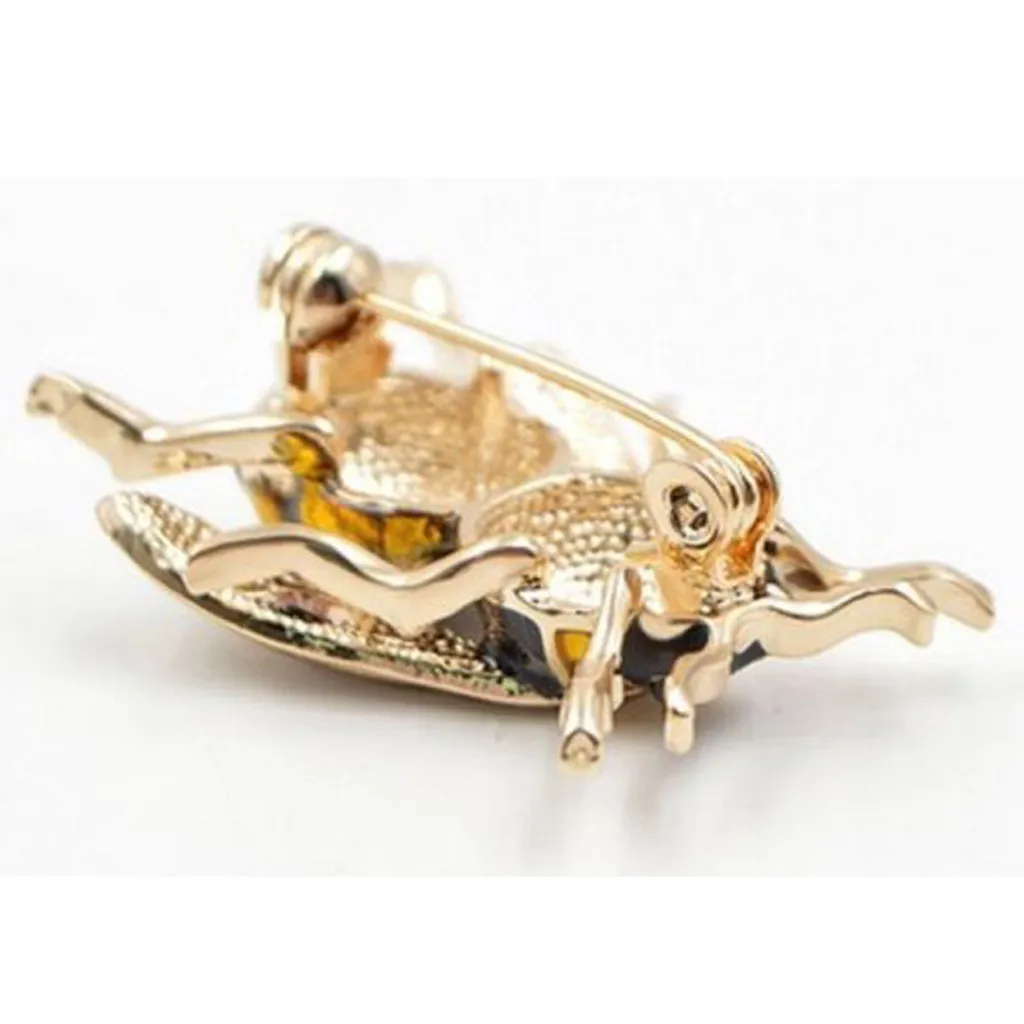 Унисекс эмаль Шмель броши Для мужчин женщин сплав ратение желтая пчела насекомое