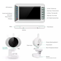 1080p baby monitor 4 3 inch screen hd surveillance camera 2mp ir night vision security camera two way audio baby camera