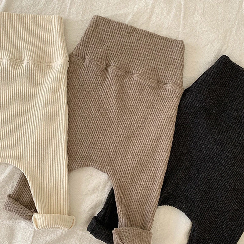 

2020 New Korean Style Infant Baby Girl Stretch Leggings Pants Spring Autumn Toddler Baby Girl Boys Trousers Baby Leggings