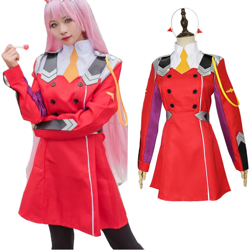 

Костюм для косплея из аниме Zero Two, костюм для косплея «любимый в FRANXX 02», Матросская униформа, костюмы + головные уборы, женская одежда для Хэлл...