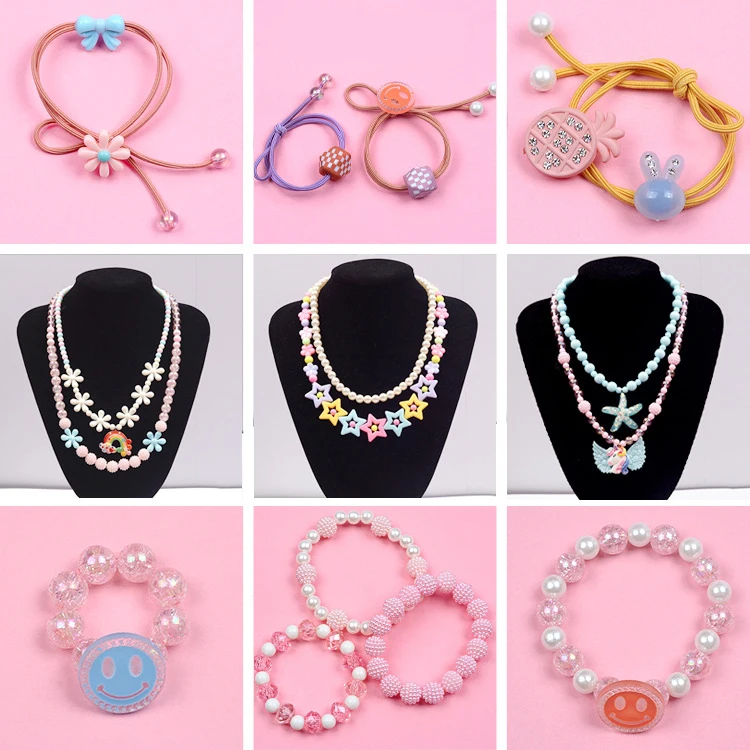 Juguete hecho a mano con cuentas para ni&ntilde;os, cuentas espaciadoras sueltas creativas, manualidades, fabricaci&oacute;n de pulseras, collar, Kit de joyer&iacute;a, juguete para regalo para ni&ntilde;a, 700 Uds.-4