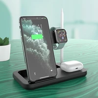 qi wireless charger 4 in 1 fast charging stand 15w fast charge for iphone 12 pro max apple watch 5 4 3 airpods pro phoen chager