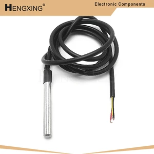 1piece DS1820 Stainless steel package Waterproof DS18B20 temperature probe temperature sensor 18B20 For Arduino