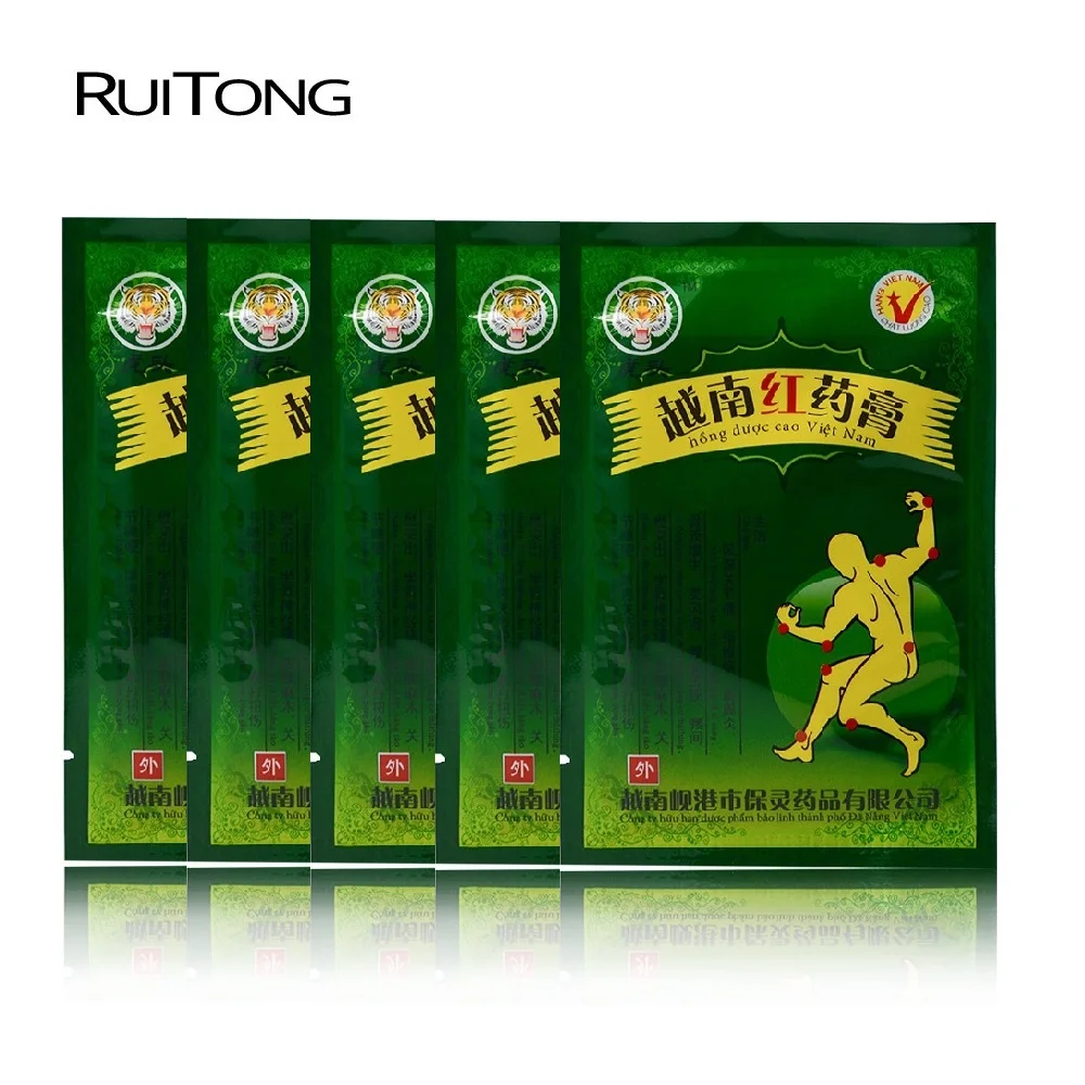 Вьетнамский травяной пластырь с красным тигром 40 шт. для облегчения боли в