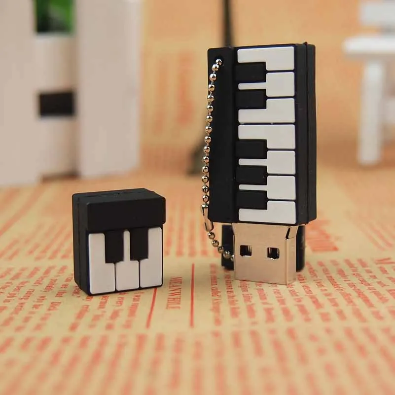 Usb флэш накопитель 32 ГБ мультяшный мини элегантный орган модель накопителя 64 128 Мб
