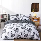 Комплект постельного белья с милыми котами для детей, одеяло, пододеяльник, удобное постельное белье для гостевой комнаты, домашний текстиль