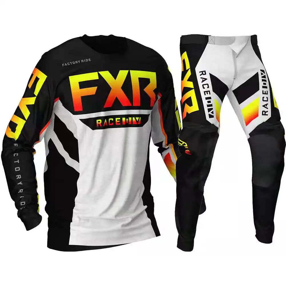 

2021 FXR Motocross gear set Off Road Jersey And Pant Dirt Bike MX suit Moto Jersey Set Long Sleeve Racing Motorcycle Jersey Sets
