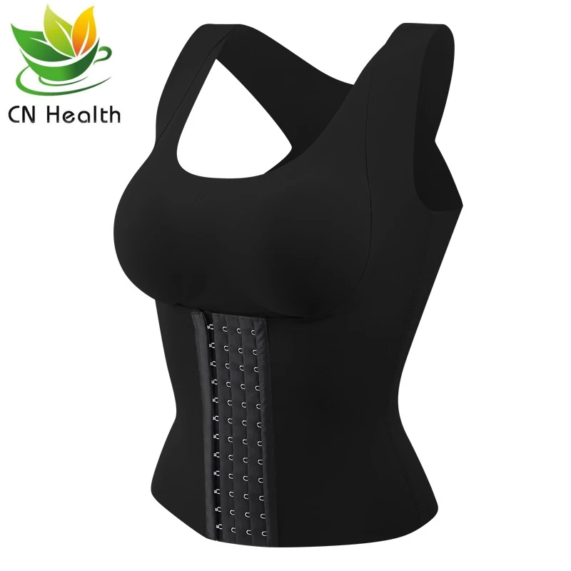 

CN Health Body Shaping Push up Underwear Women's Tight Belly Trimming Seamless Vest Vest Autumn and Winter free shipping