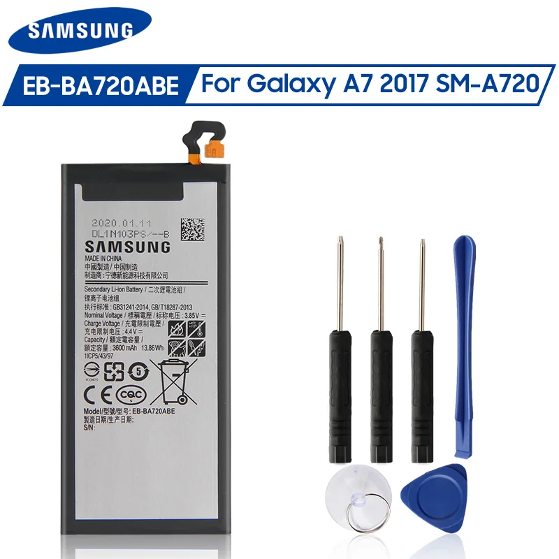 Оригинальная Аккумуляторная батарея для Samsung GALAXY A7 2017 версия A720 оригинальная